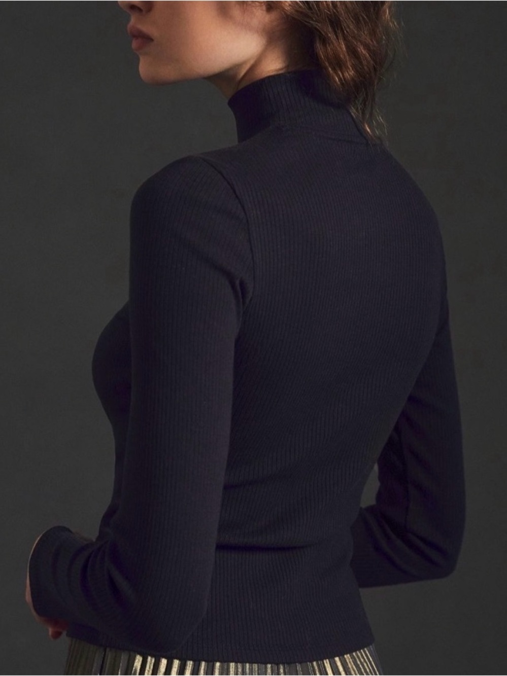 Maeve By Anthropologie Mock Neck Ribbed Size S